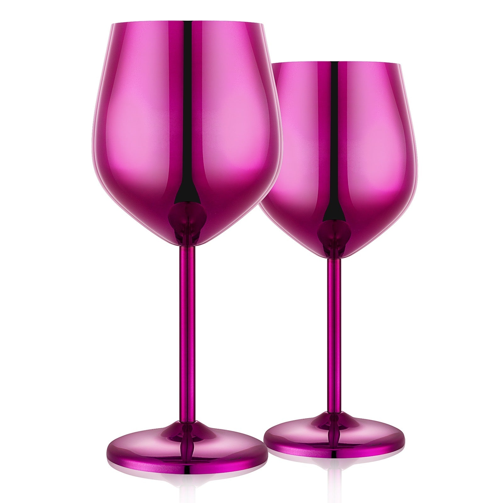 500ml (17 OZ) Stainless Steel Wine Glasses (Set of 2)