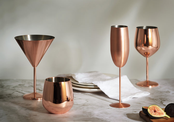 Stainless Steel Beveled Champagne Flutes - The Stainless Sipper